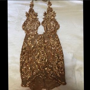Gold Mesh Dress